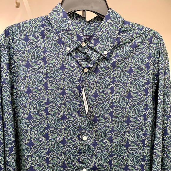 Daniel Cremieux Long Sleeve Paisley Button Shirt L - Picture 1 of 7